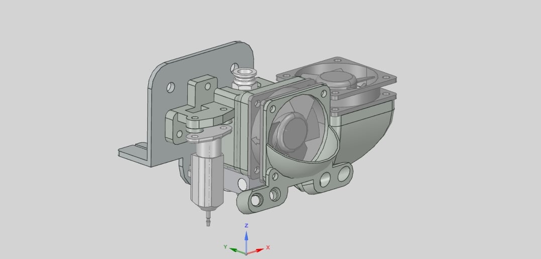 Ender 3 pro fan duct with led and BL touch