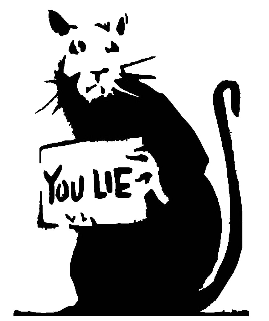 Banksy Rat stencil 3