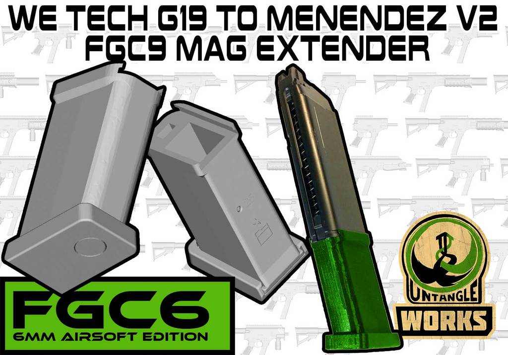 WE TECH G19 to Menendez v2 FGC9 mag extender 