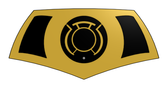 superman yellow lantern/ parallax inspired chest emblem