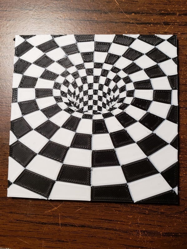 Hole Illusion Coasters - dual extruder