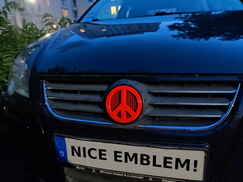 VW Peace Emblem Badge