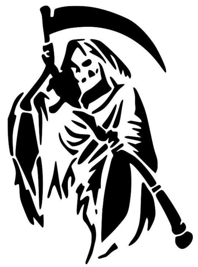 Grim Reaper stencil 28