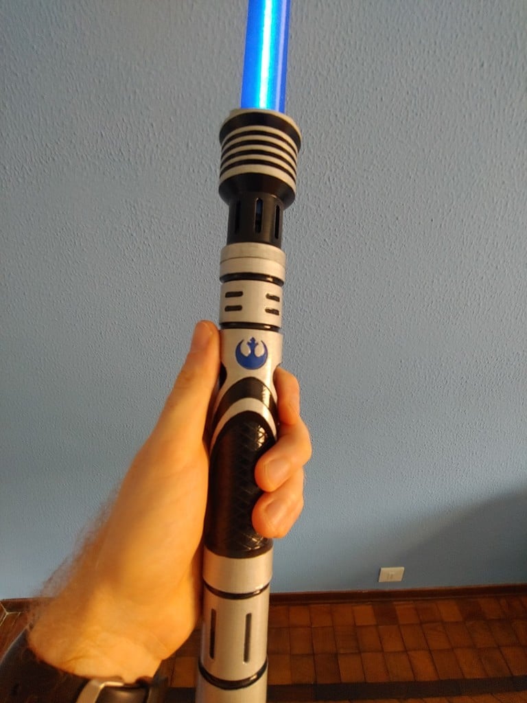 Collapsable Lightsaber with belt clip and blade locker