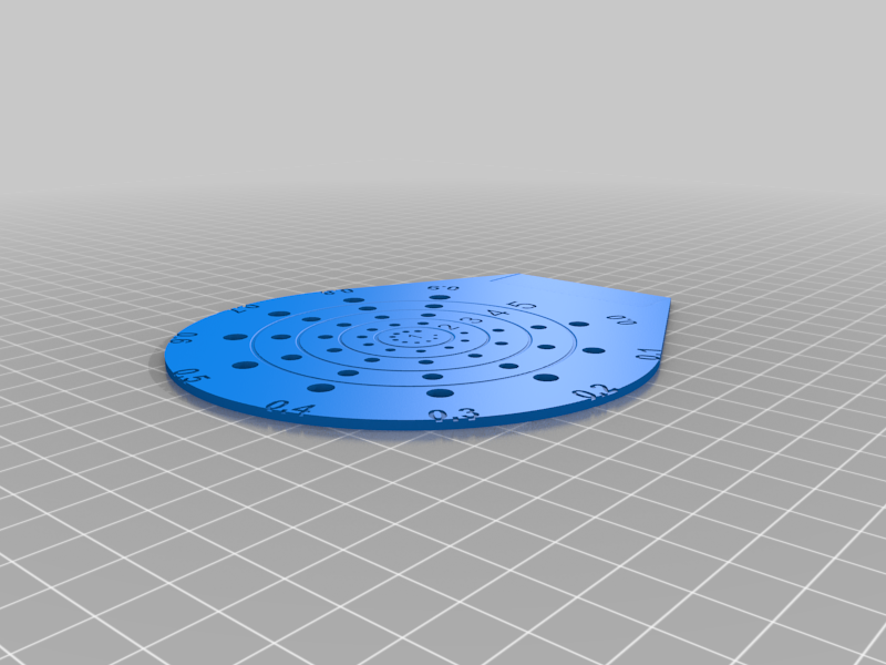 Holes Diameters Correction Template for 3d printing