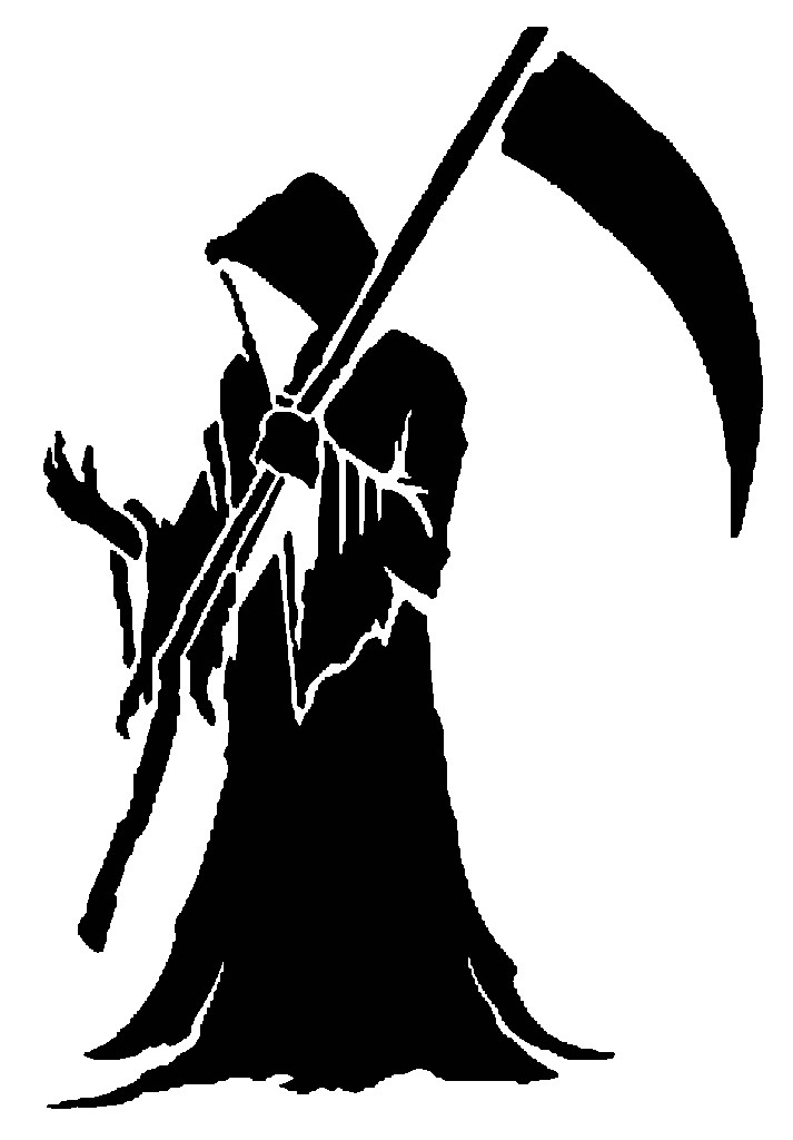 Grim Reaper stencil 24