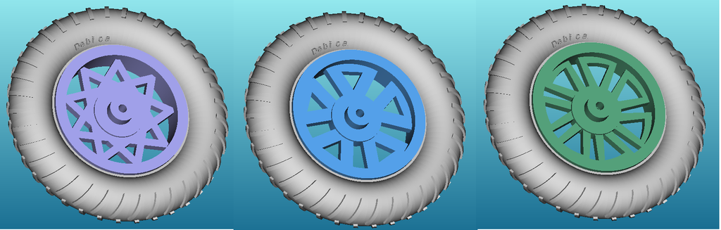 Toys for boys-road/ Tyre+wheels - OpenSCAD CSV