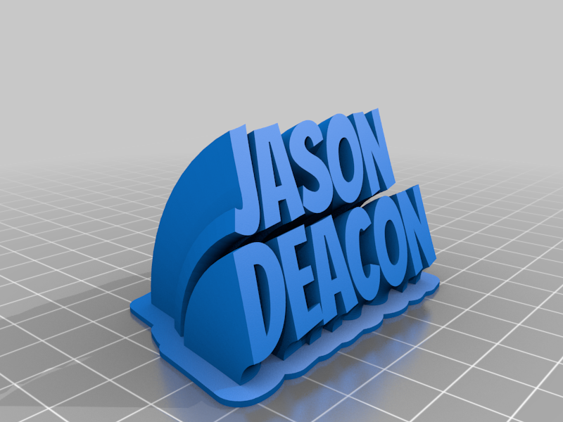 My Customized Sweeping 2-line name plate (Jason Deacon)