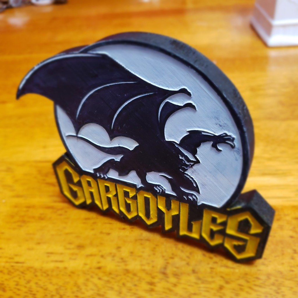 Gargoyles logo stand