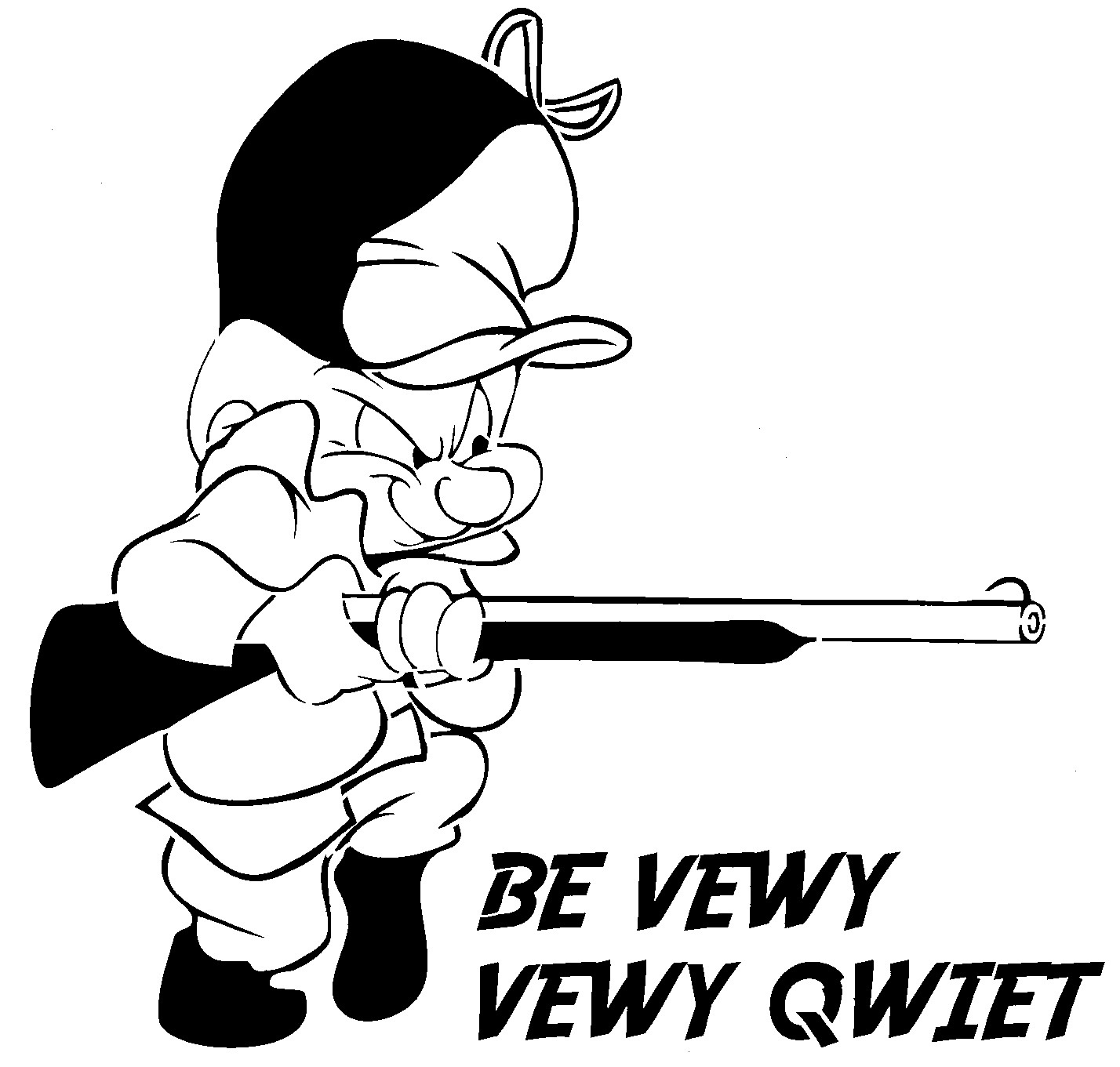 Elmer Fudd stencil 2