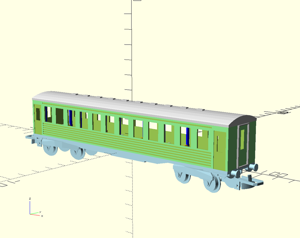 Coach for H0 scale model railway