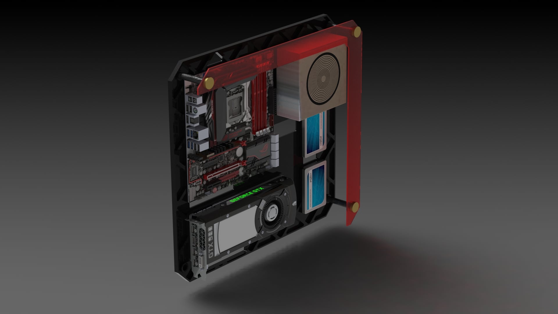 Wall Mount PC CASE | AwesomeCAD |