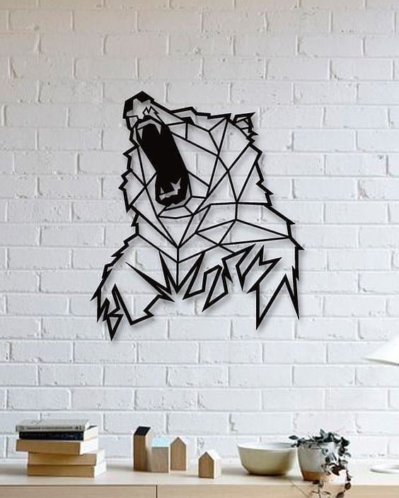 Bear Wall Sculpture 2D