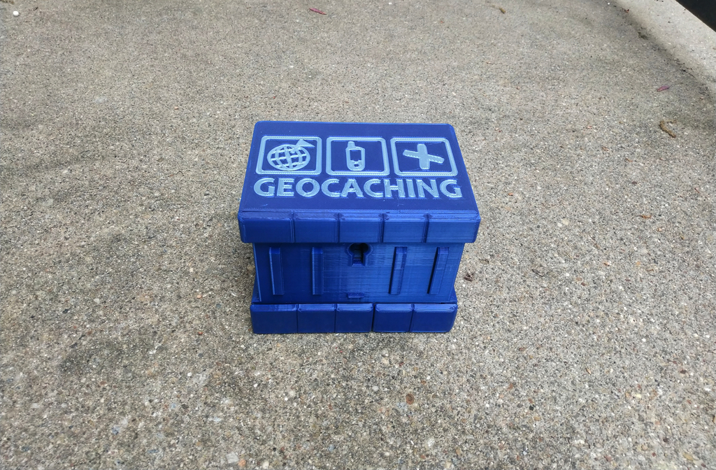 Secret Geocaching Box Lid - 2 Color Inlay
