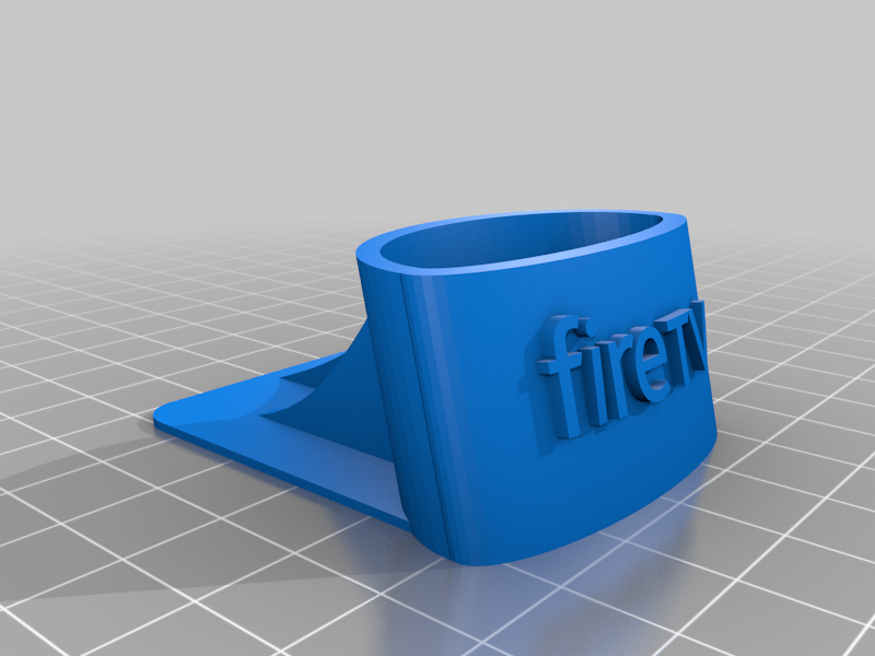 Fire TV remote holder, with logo and support