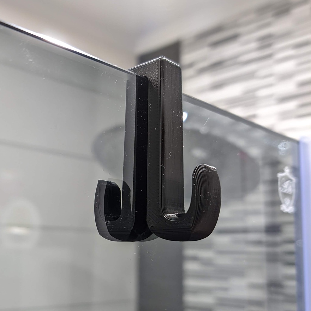 Shower screen double hook - practical design