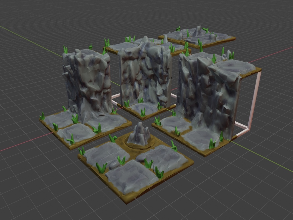 OpenFoliage Cliff Set - Support Free Printing - Modular