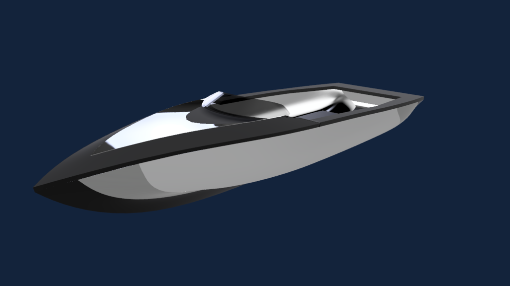 My design for a Model Speed Boat, 3d printable 