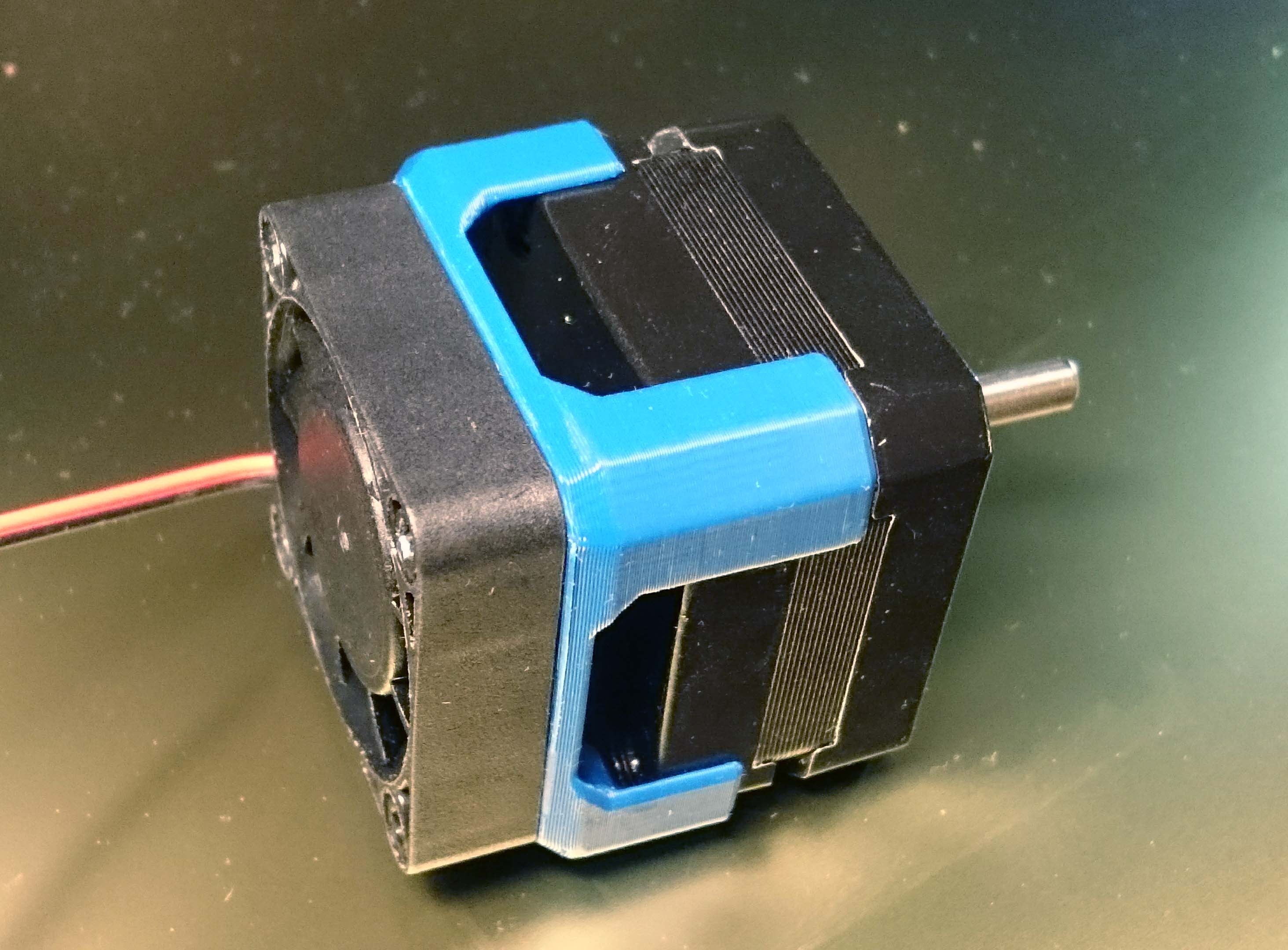 Simple stepper motor fan mount