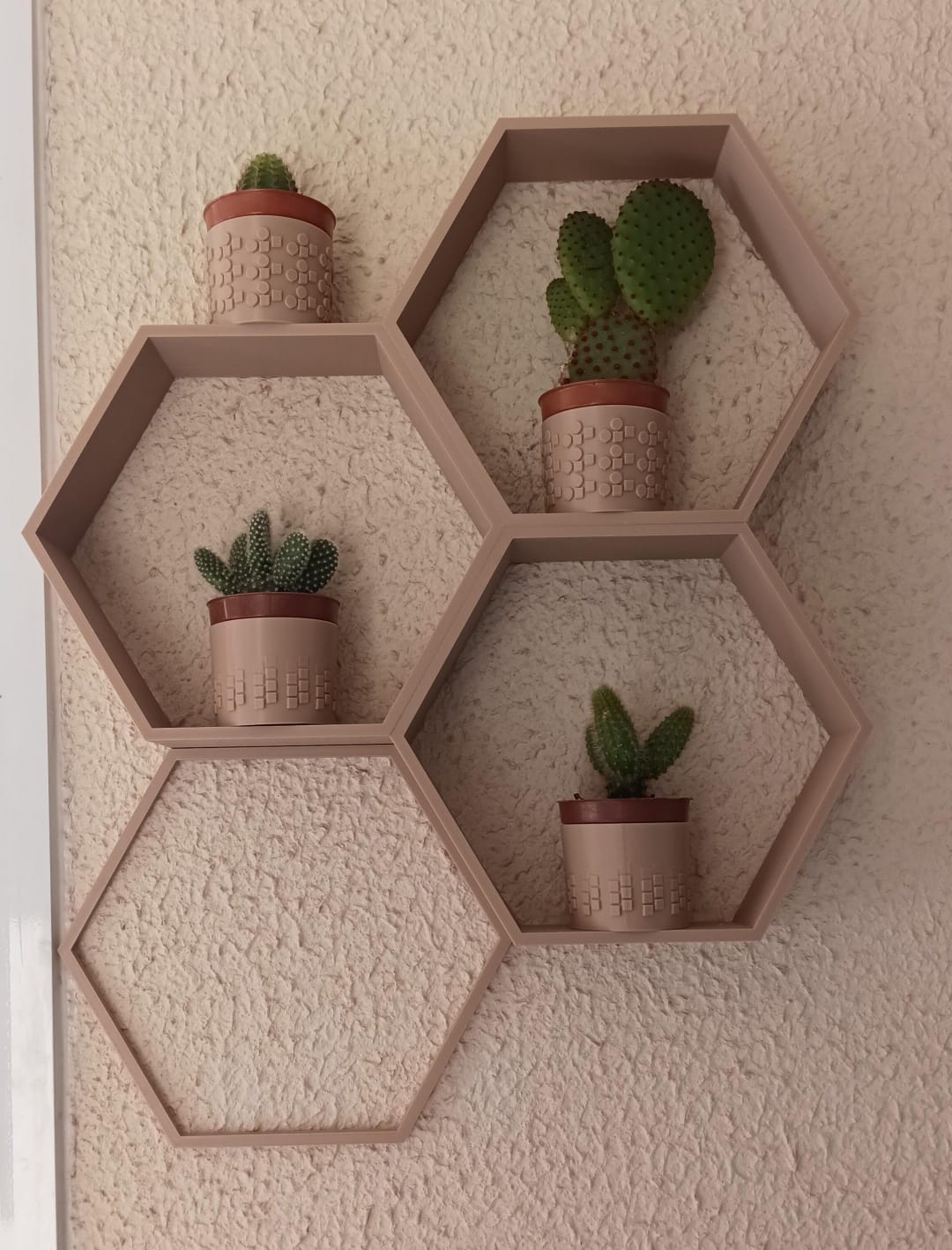 Mini Hexagon Garden – Modular 3D Printable Succulent Planter Set