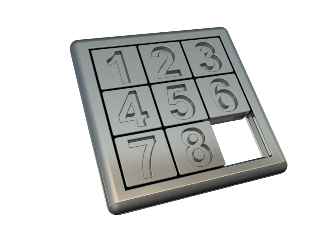 Customizable Sliding Puzzle (print in place)