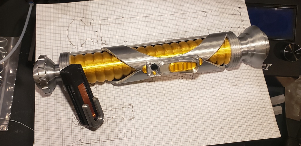 Unique Lightsaber with Belt Clip - no supports