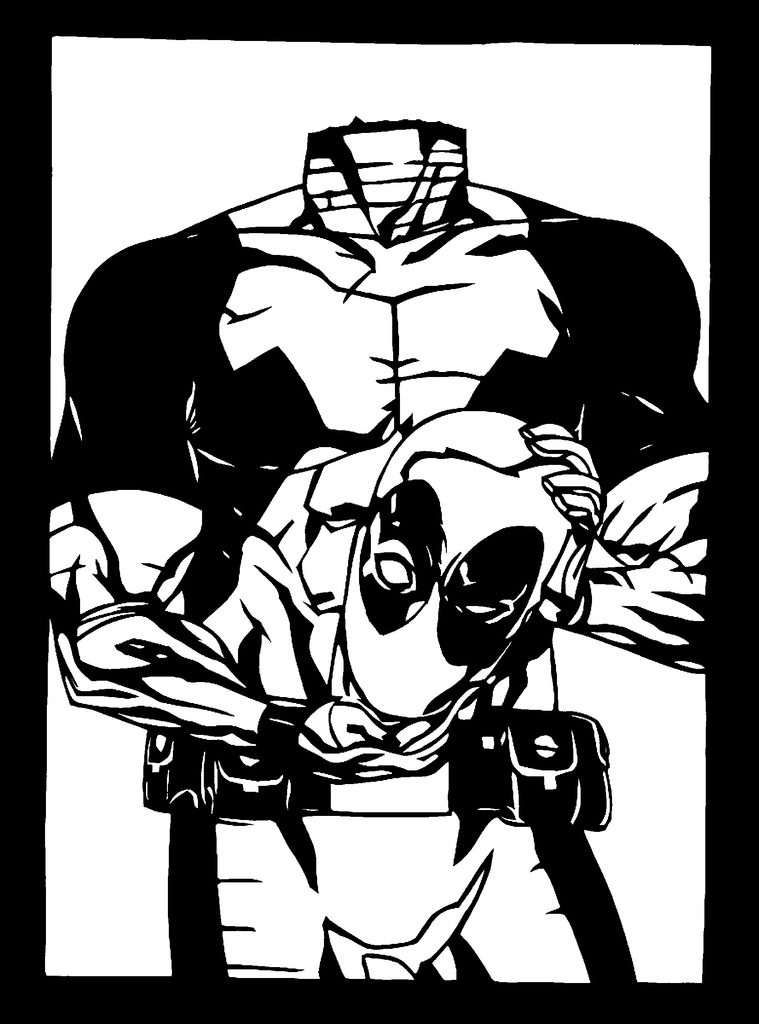 Deadpool stencil 24