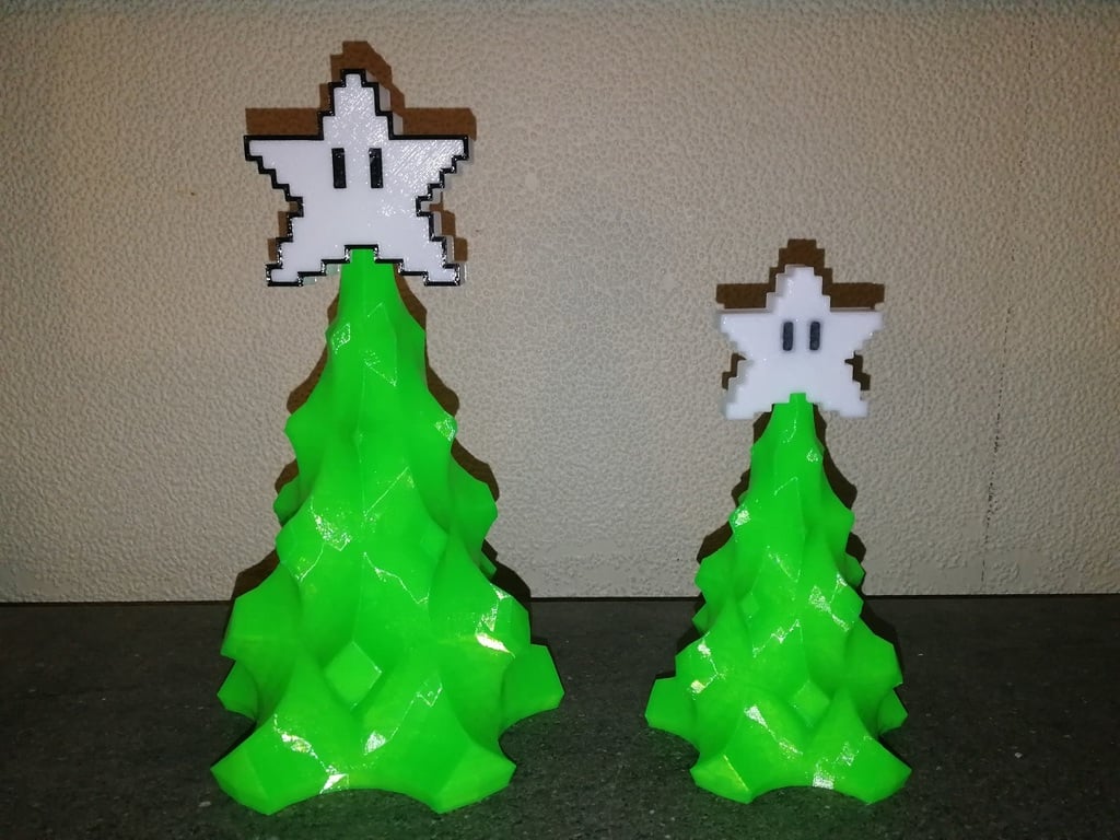 Pixel tree topper star for Christmas Tree