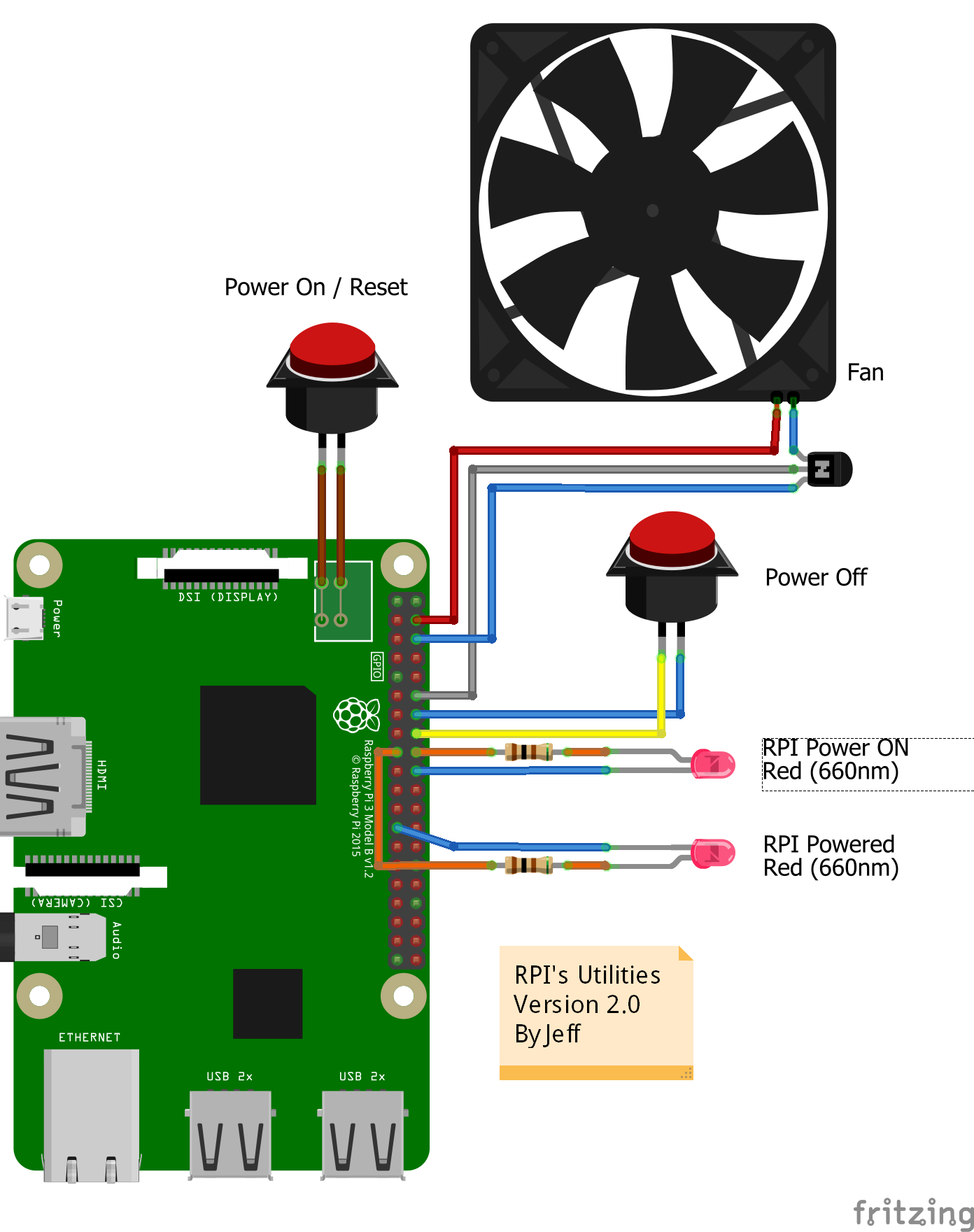 [RPI CUSTOM] Button and led for RPI 3