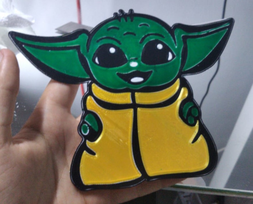 Baby Yoda - 4 colors one layer