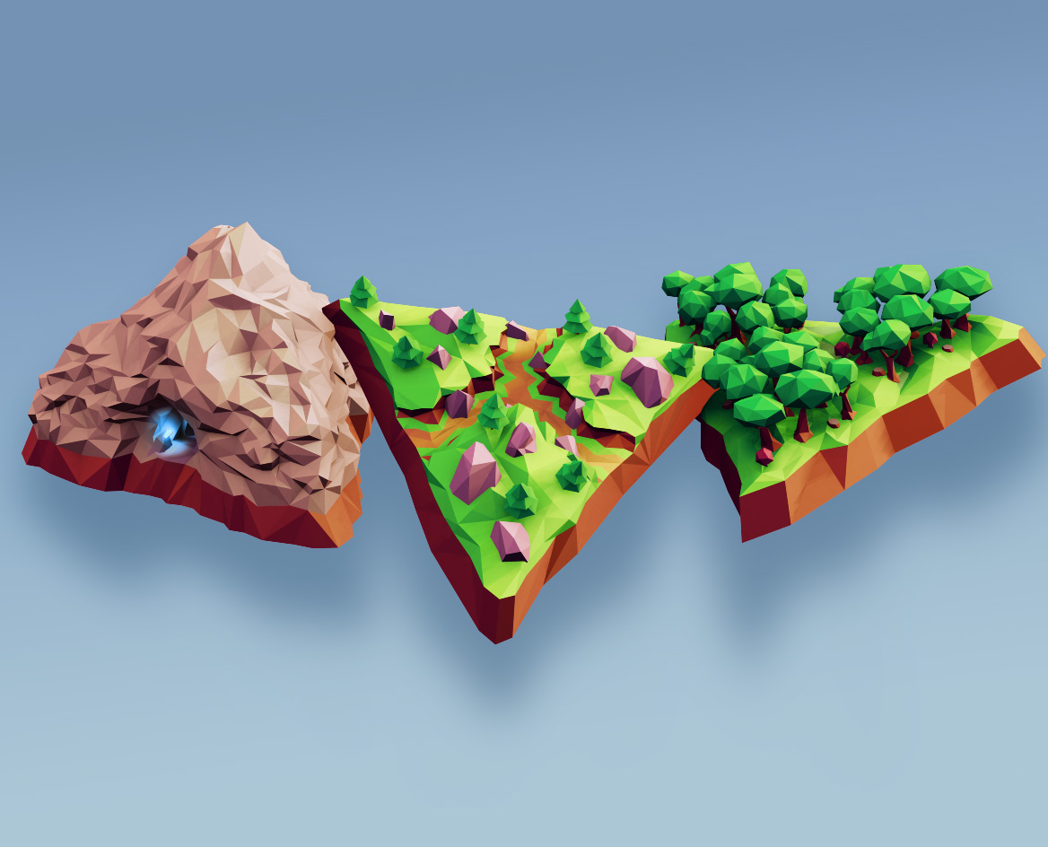 Low Poly Fantasy World - Base Tiles