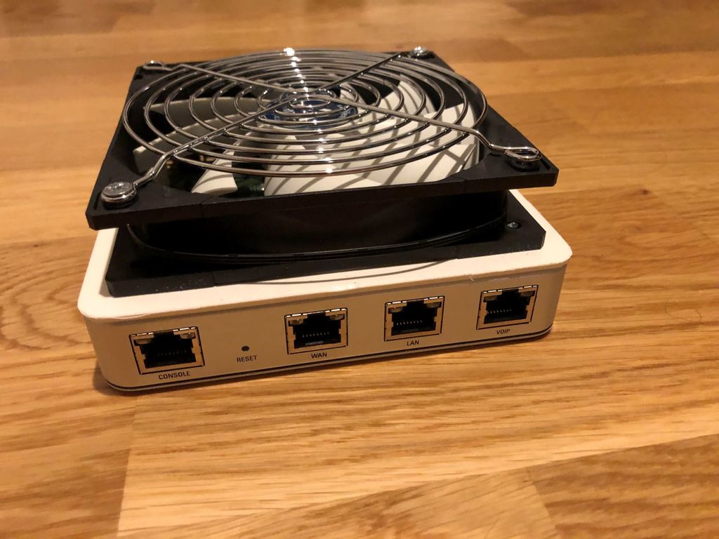 ubnt unifi usg p3 top cover with arctic f12 fan mount