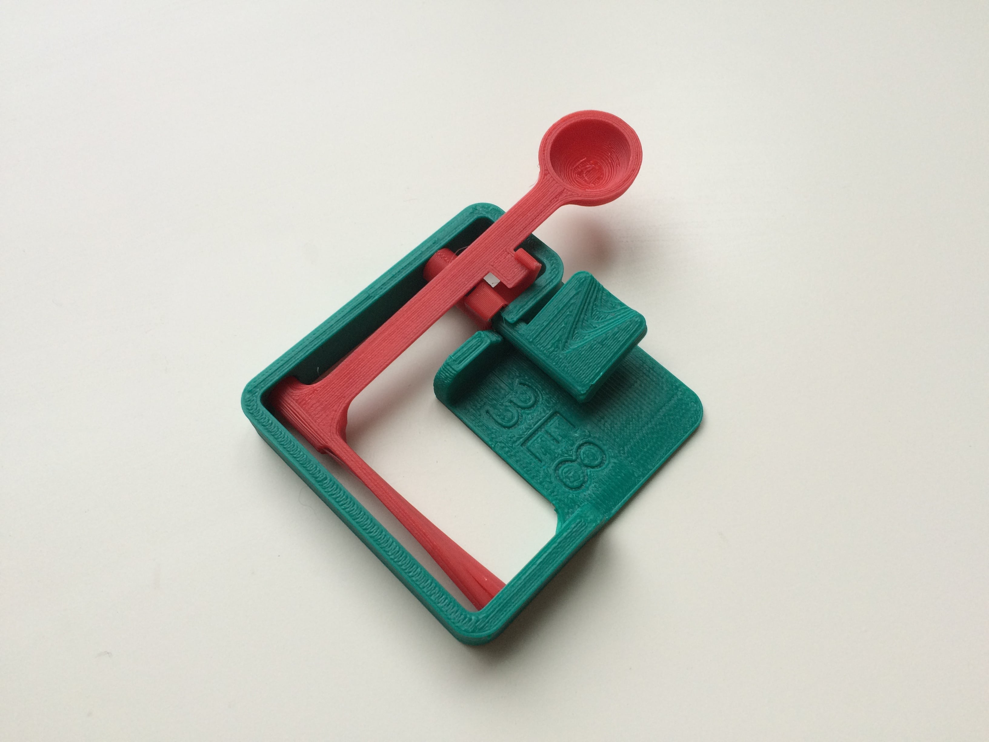 Snap-together desktop catapult