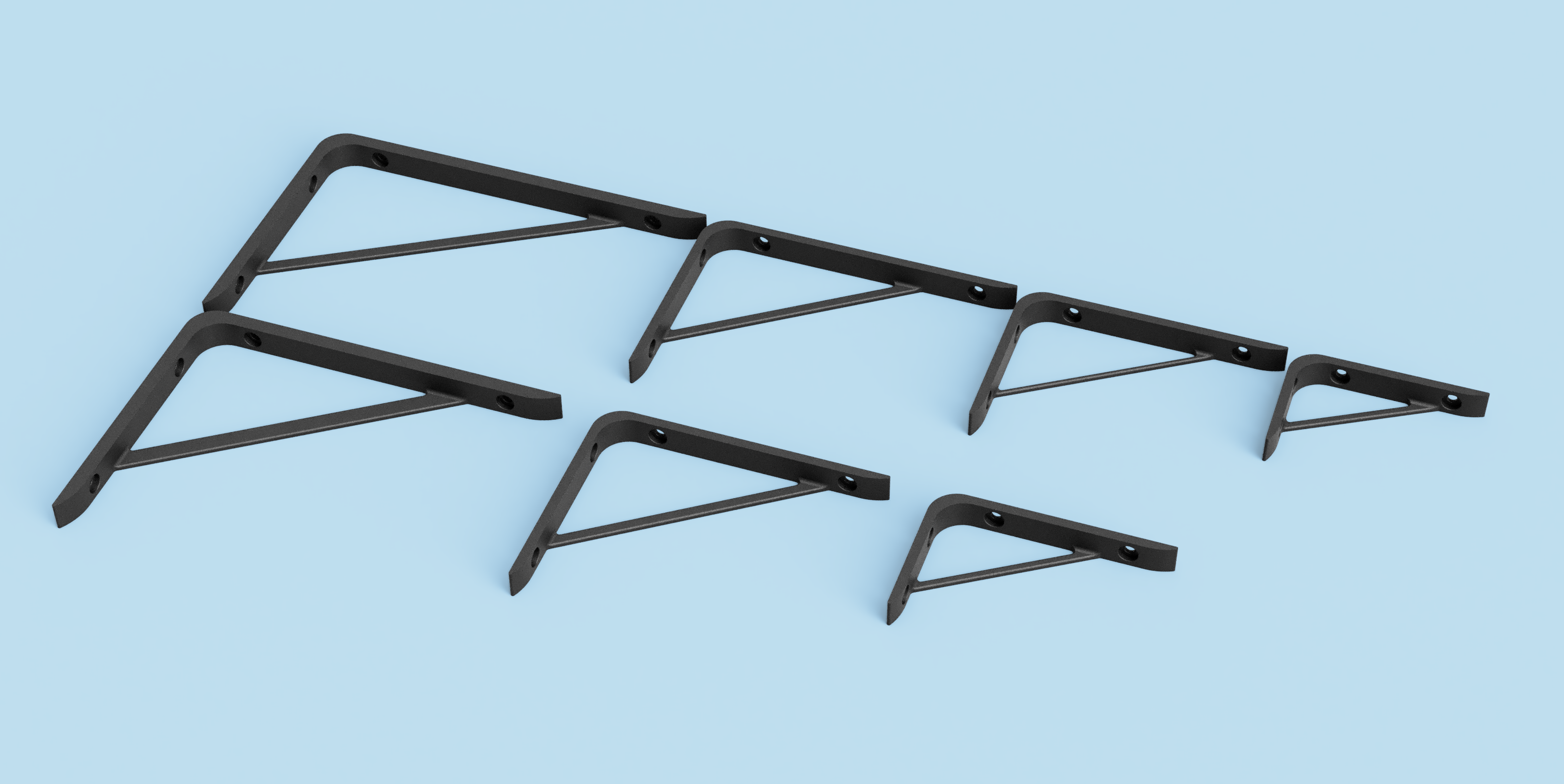 L-Shaped Shelf Brackets – Multiple Sizes