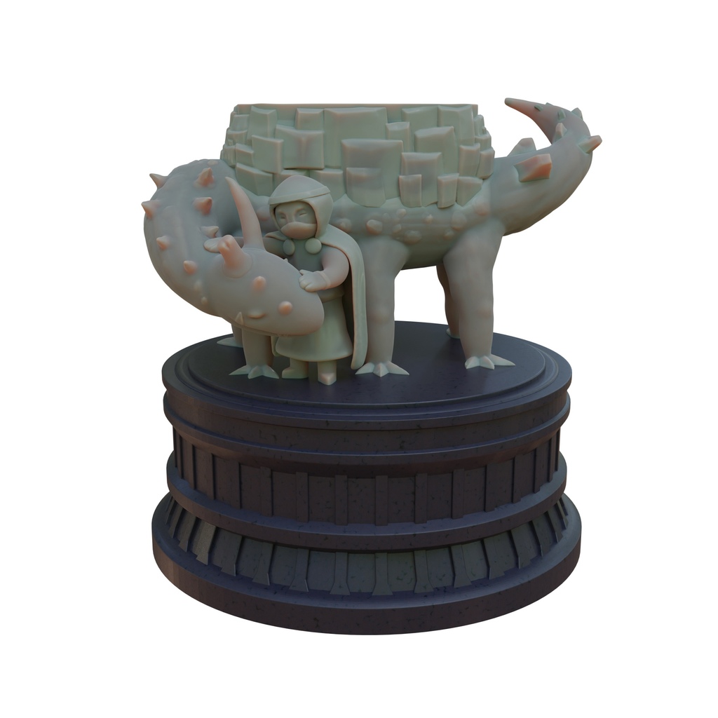 The Wandering Village Dino statue figurine