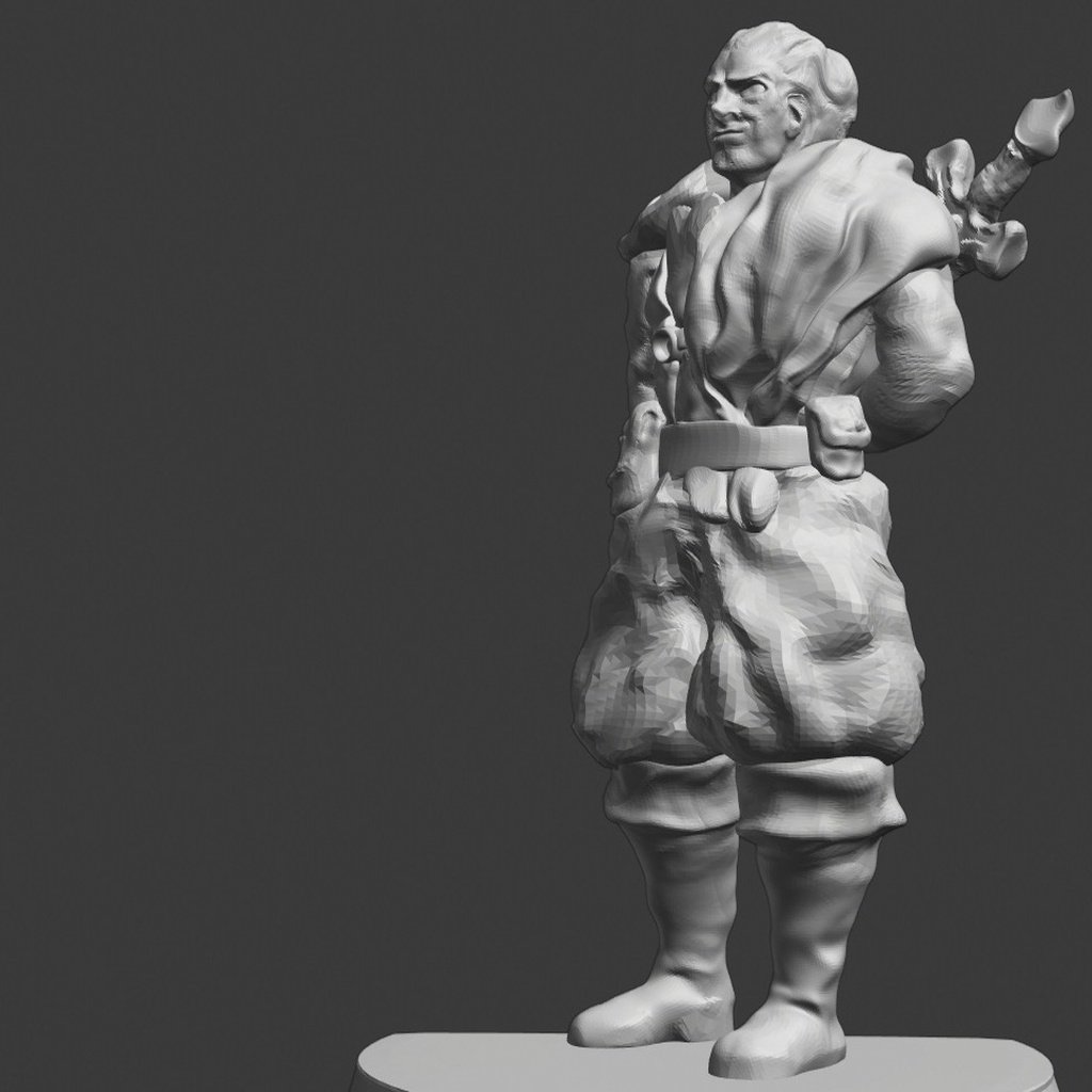 Male Fighter - Dungeons and Dragons Miniature