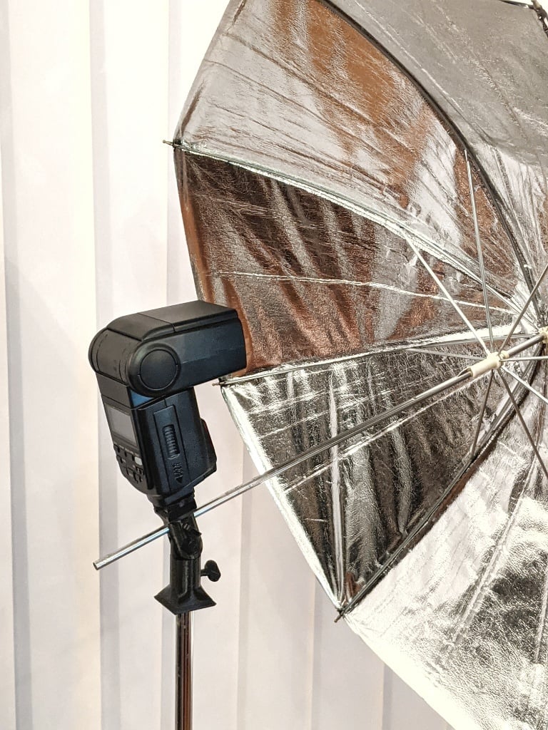 Adjustable Flash and Umbrella Bracket, for Tripod or Flash Stand.