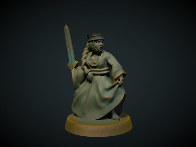 Image of Warrior Maiden 28mm (No supports needed)