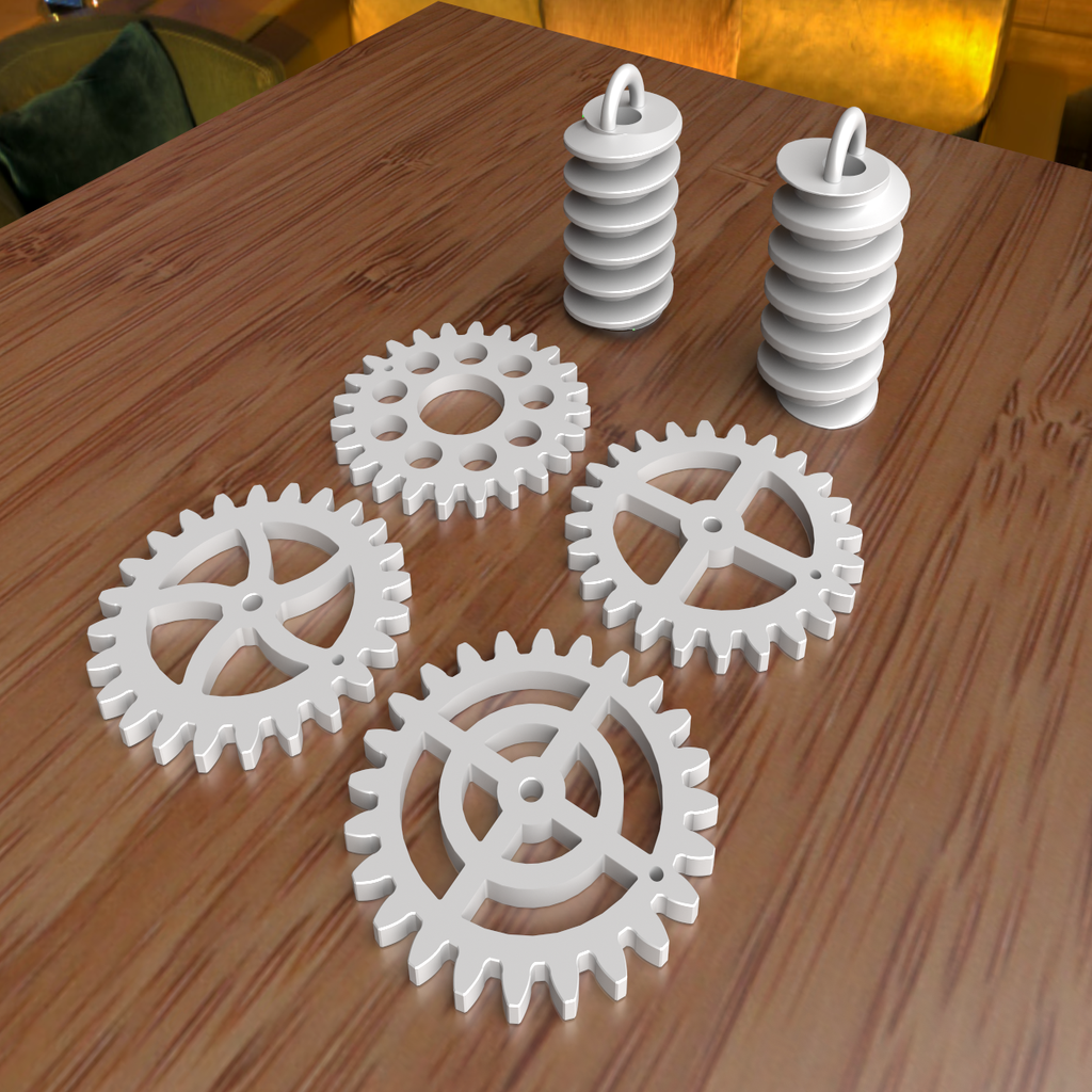 Christmas Ornaments: "Gears and Worms" 