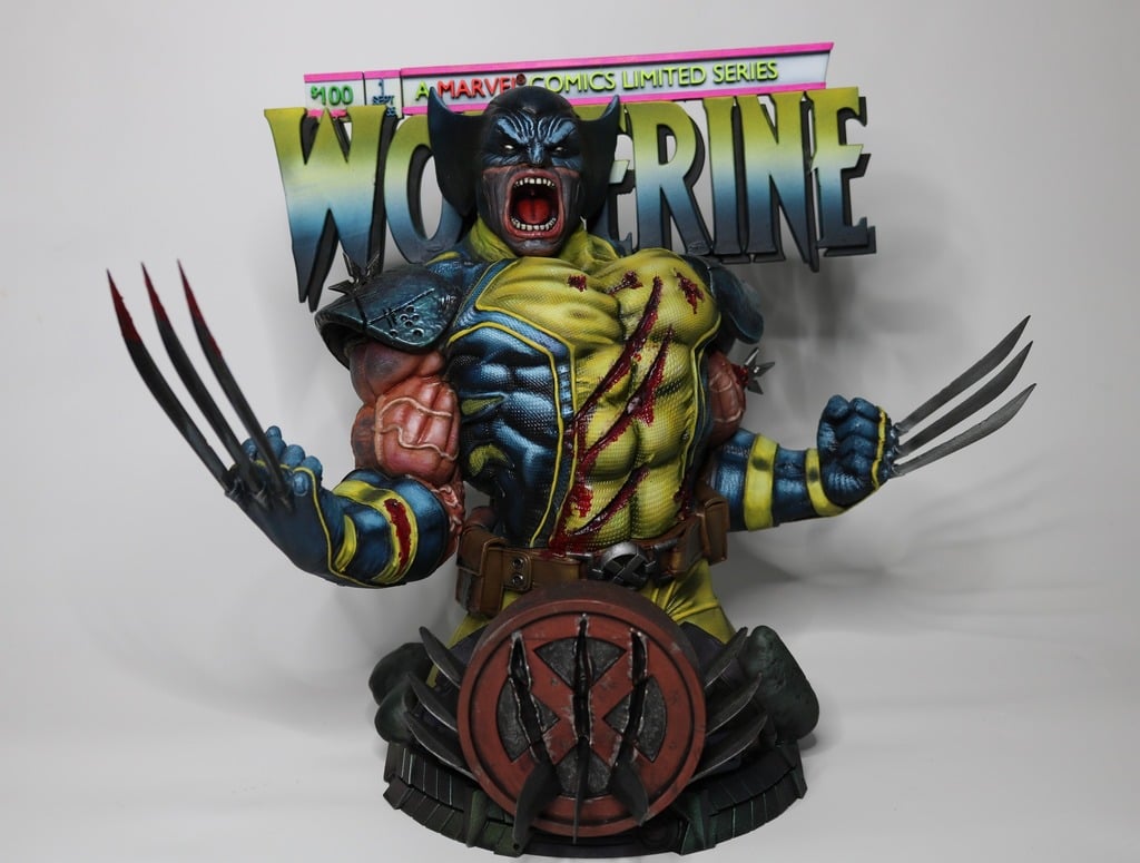 WICKED MARVEL WOLVERINE BUST: TESTED AND READY FOR 3D PRINTING