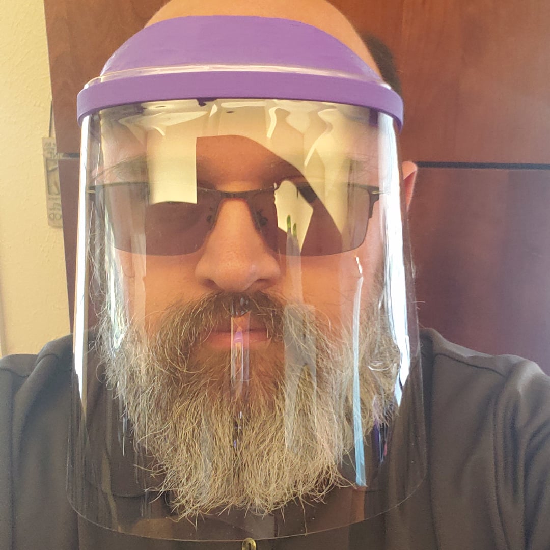 Face Shield Visor with Bed Adhesion Tabs