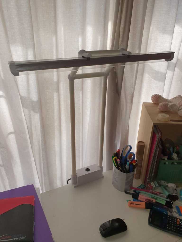 Desk lamp printed part & PVC conduit