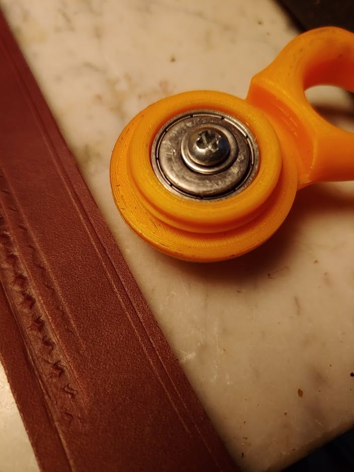 Leather stamping creasing wheel tool
