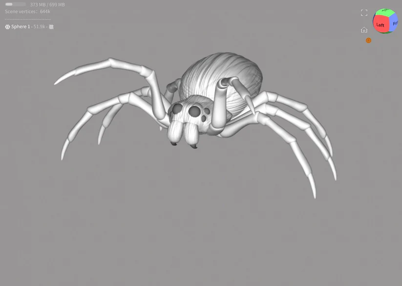 Miniatura 1 do modelo 3D Wolf Spider Mini