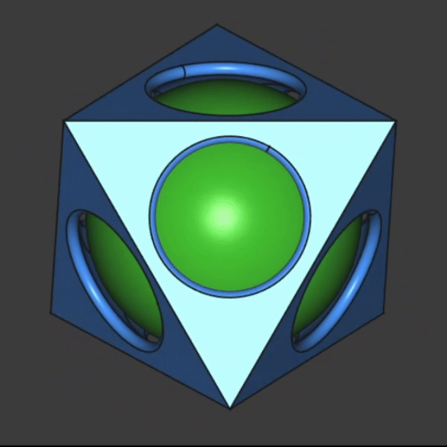 Miniatura 6 do modelo 3D Spinning Sphere Inside the Octahedron | Print-in-Place Fidget Toy