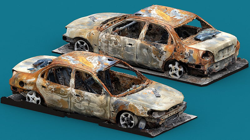Ford Mondeo Mk2 (Burned)