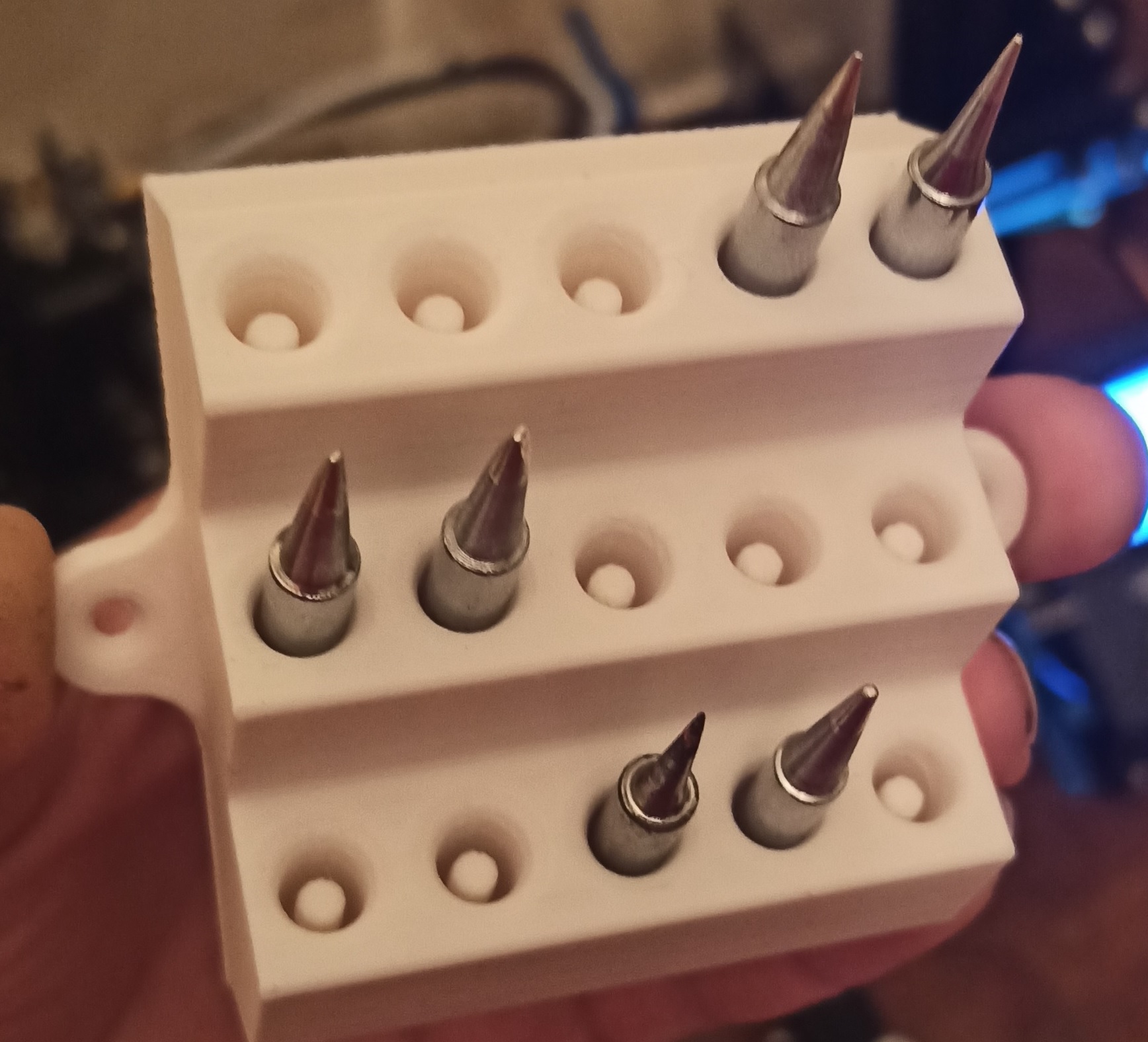 Soldering iron tips organizer