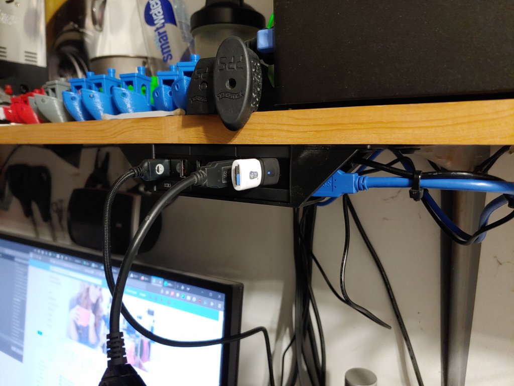 Under desk USB Buss Mounting Bracket for Kootion H4C20 HUB