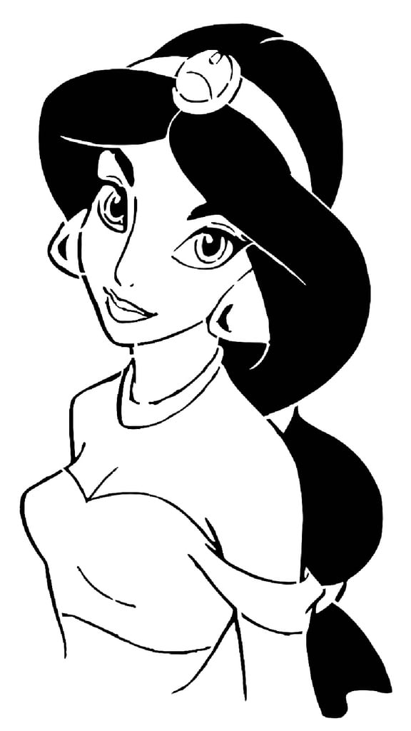 Princess Jasmine stencil