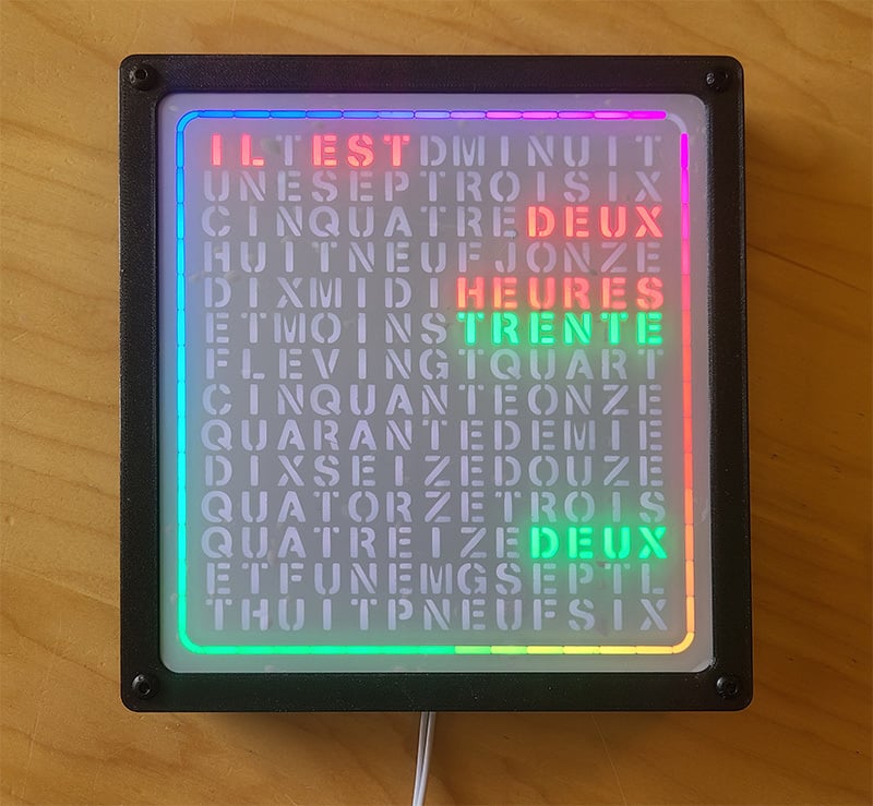 Word Clock (French)